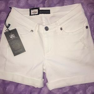 Rock & Republic White Jean Shorts
